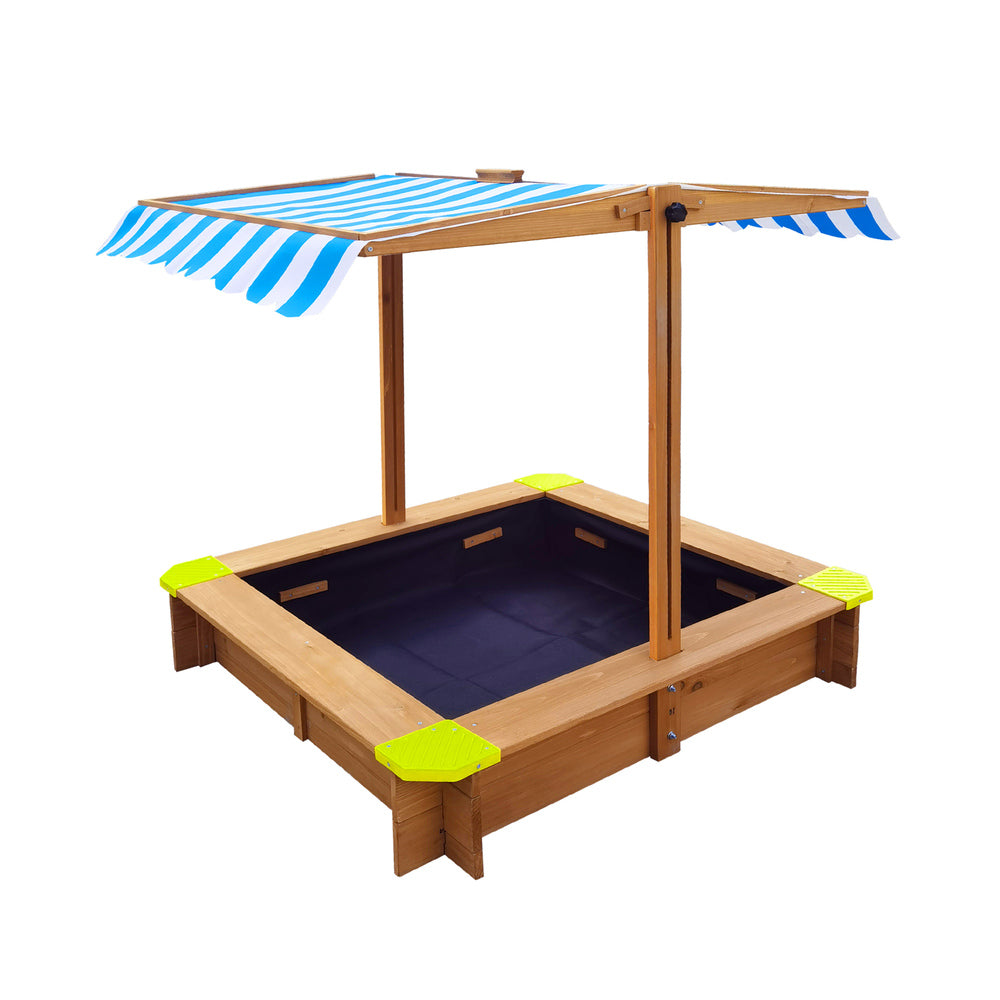 Kids Sandpit Wooden Sandbox Toy with Canopy